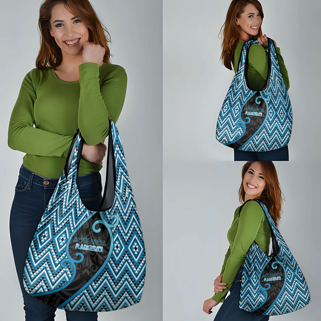 Aotearoa Atua Ranginui Grocery Bag Maori Sky Father Koru Patterns DT05 - Polynesian Pride