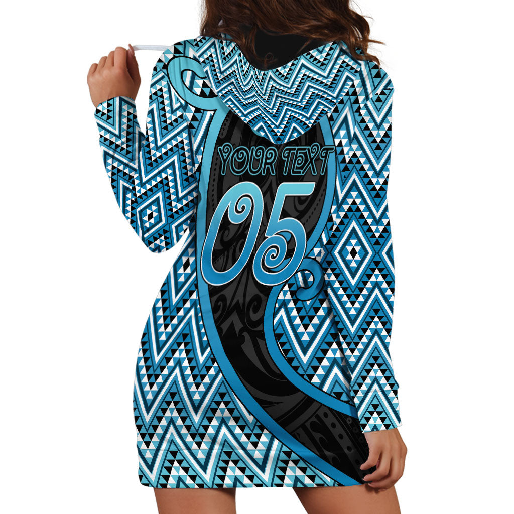 Custom Aotearoa Atua Ranginui Hoodie Dress Maori Sky Father Koru Patterns