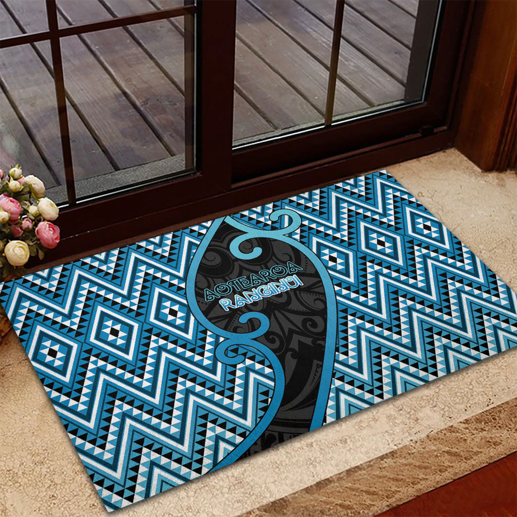 Aotearoa Atua Ranginui Rubber Doormat Maori Sky Father Koru Patterns DT05 - Polynesian Pride