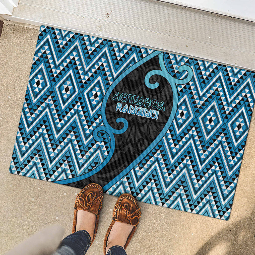 Aotearoa Atua Ranginui Rubber Doormat Maori Sky Father Koru Patterns DT05 - Polynesian Pride