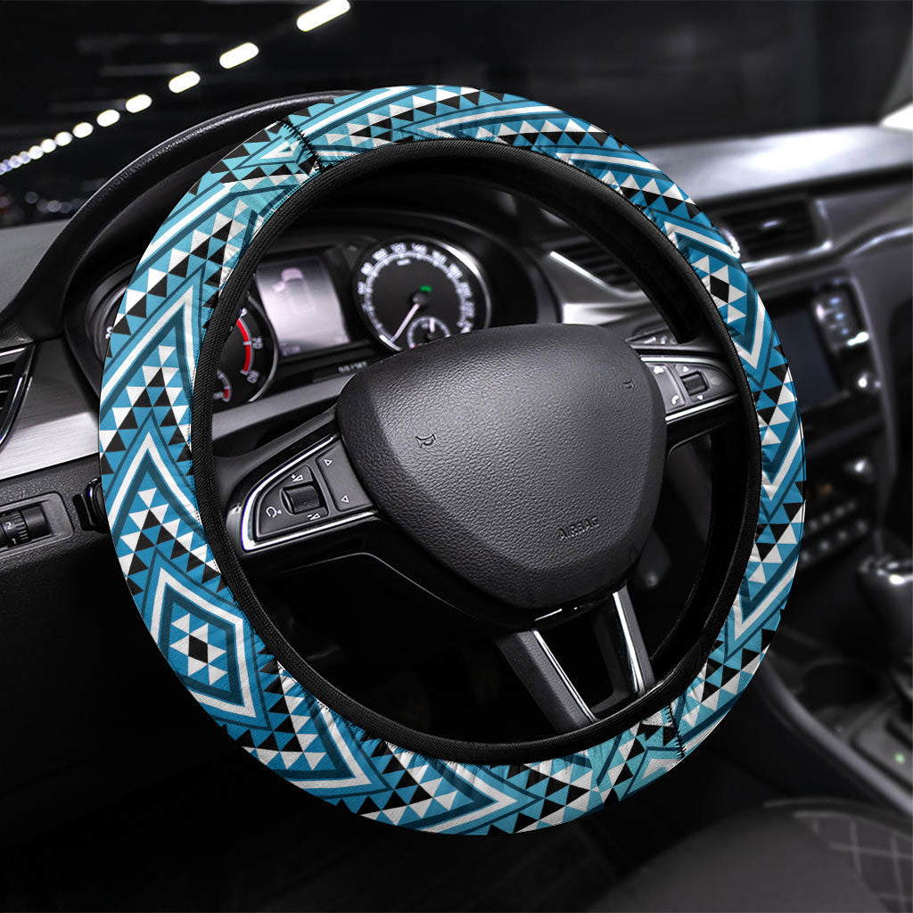 Aotearoa Atua Ranginui Steering Wheel Cover Maori Sky Father Koru Patterns