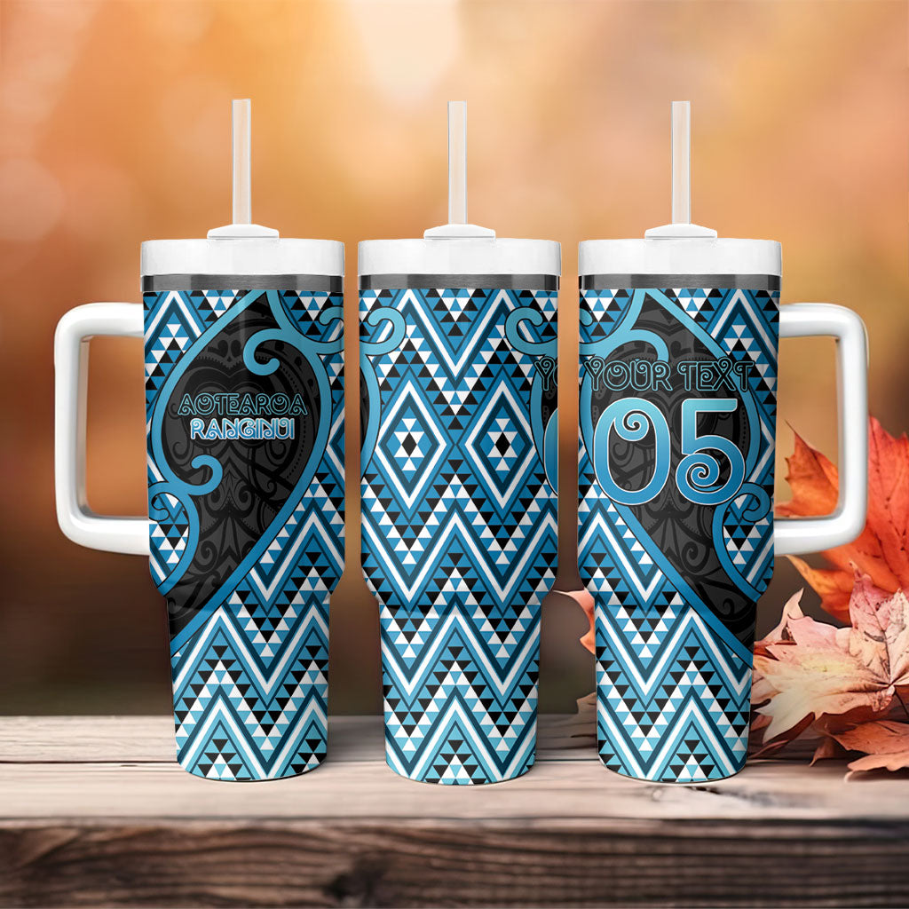 Custom Aotearoa Atua Ranginui Tumbler With Handle Maori Sky Father Koru Patterns