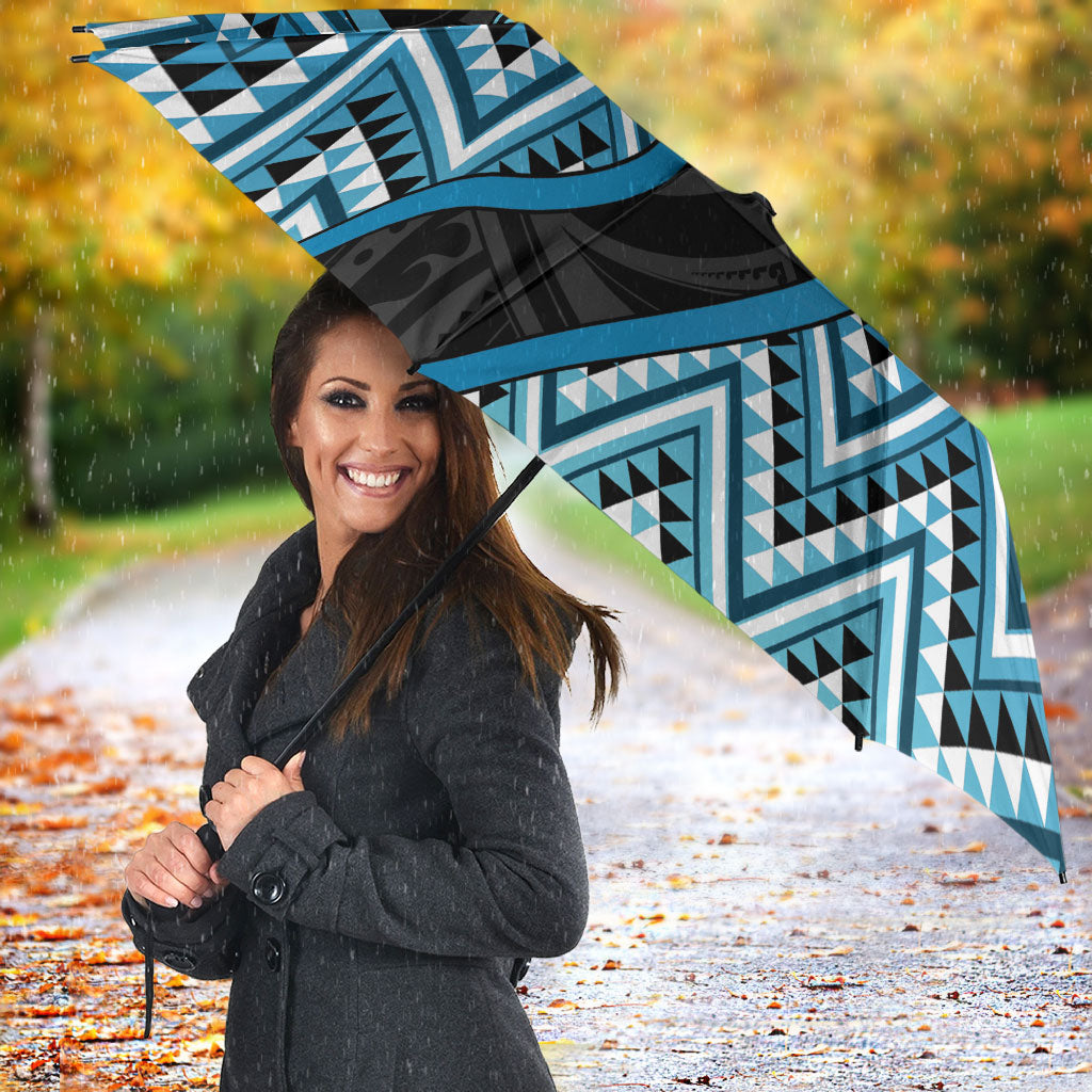 Aotearoa Atua Ranginui Umbrella Maori Sky Father Koru Patterns DT05 - Polynesian Pride