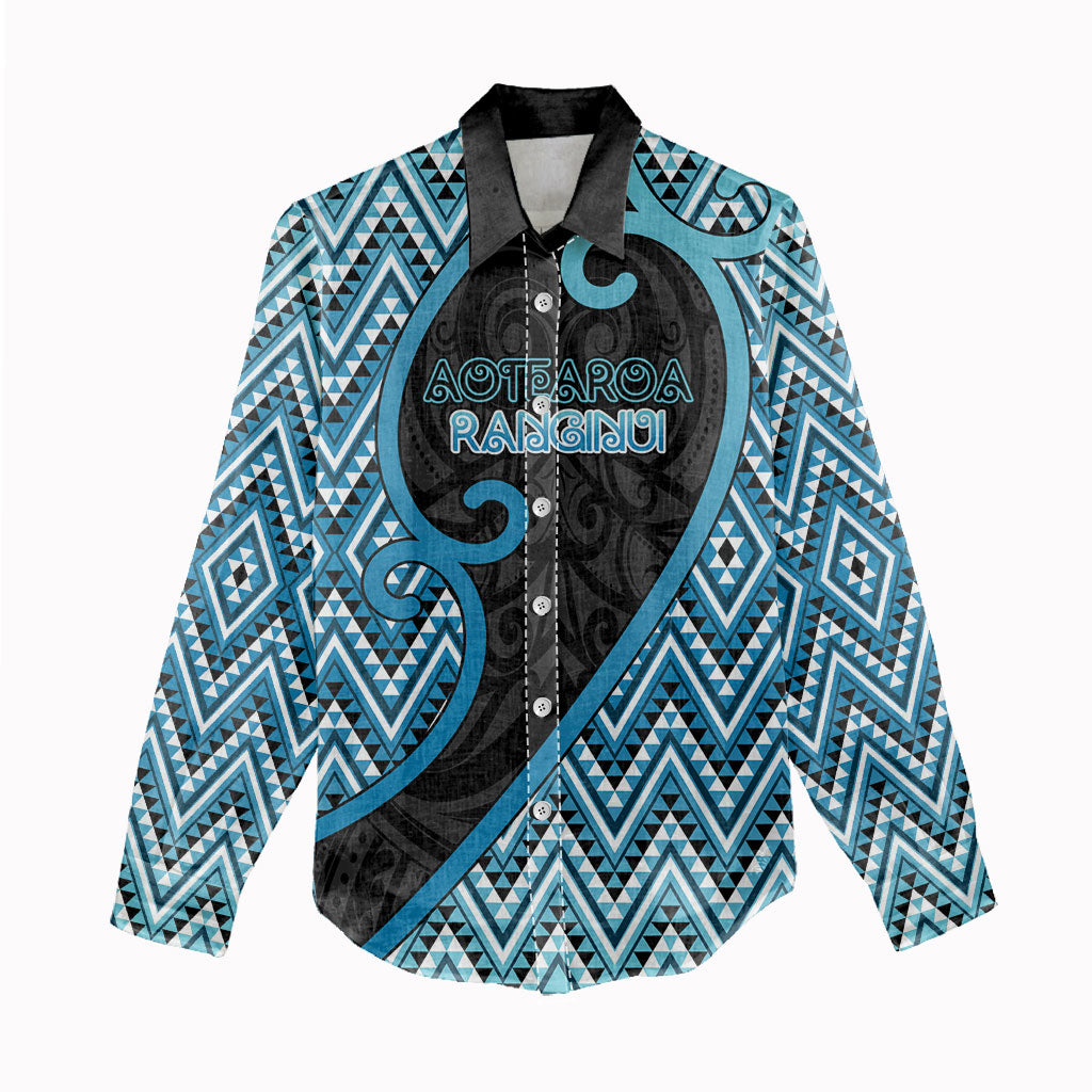 Custom Aotearoa Atua Ranginui Women Casual Shirt Maori Sky Father Koru Patterns