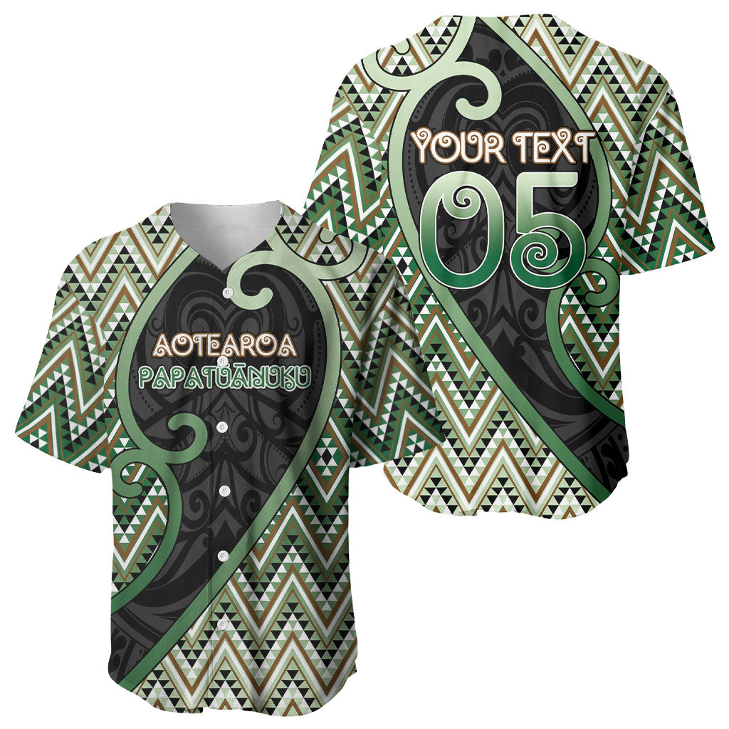 Custom Aotearoa Atua Papatuanuku Baseball Jersey Earth Mother Father Koru Patterns