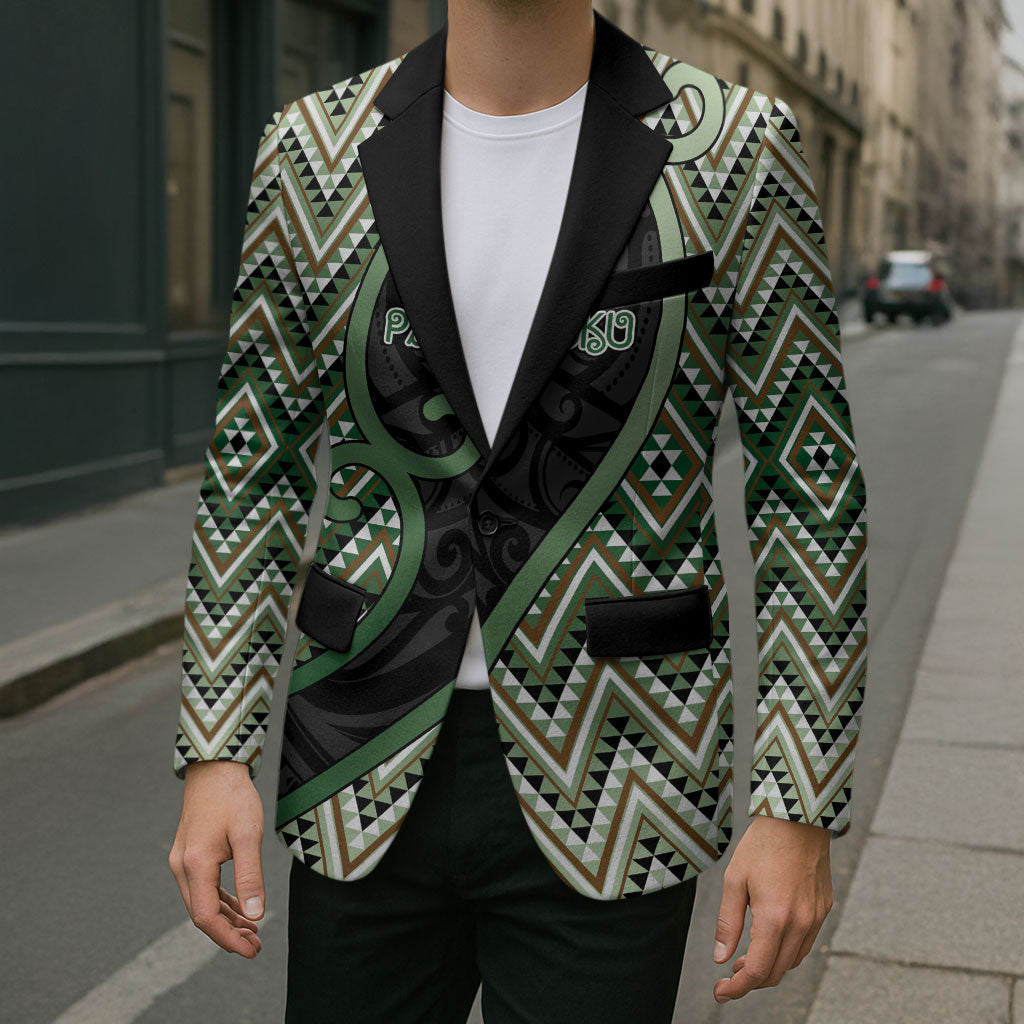 Custom Aotearoa Atua Papatuanuku Blazer Earth Mother Father Koru Patterns