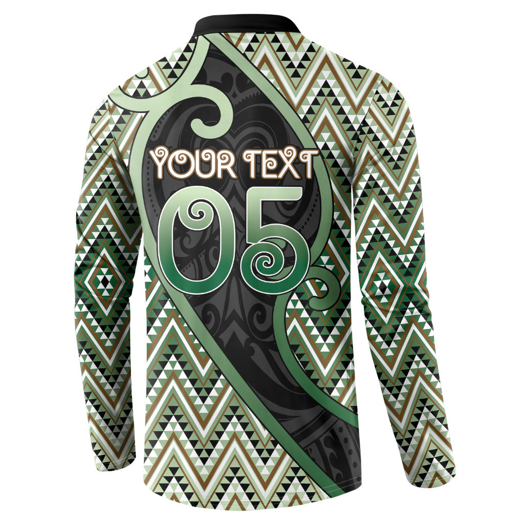 Custom Aotearoa Atua Papatuanuku Button Sweatshirt Earth Mother Father Koru Patterns