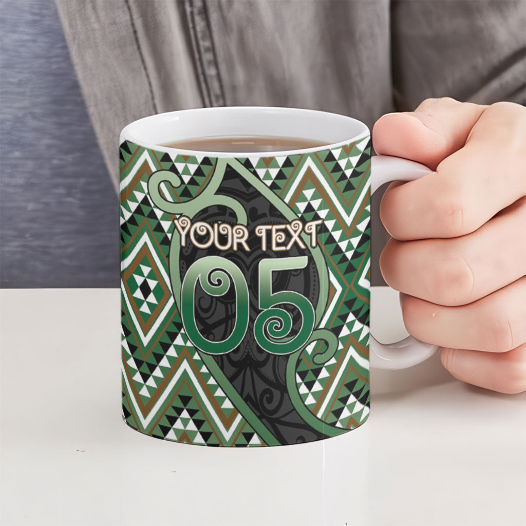 Custom Aotearoa Atua Papatuanuku Ceramic Mug Earth Mother Father Koru Patterns