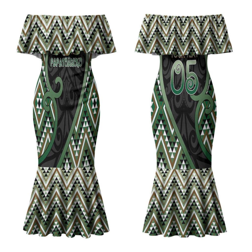 Custom Aotearoa Atua Papatuanuku Couples Matching Mermaid Dress and Hawaiian Shirt Earth Mother Father Koru Patterns
