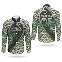 Custom Aotearoa Atua Papatuanuku Couples Matching Tank Maxi Dress and Long Sleeve Button Shirt Earth Mother Father Koru Patterns