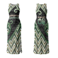 Custom Aotearoa Atua Papatuanuku Couples Matching Tank Maxi Dress and Long Sleeve Button Shirt Earth Mother Father Koru Patterns