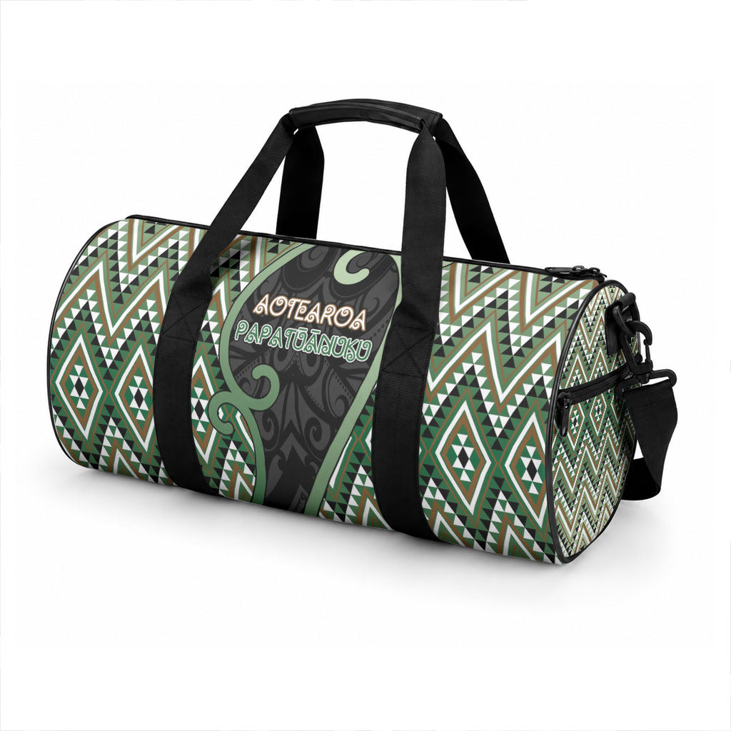 Aotearoa Atua Papatuanuku Duffle Bag Earth Mother Father Koru Patterns