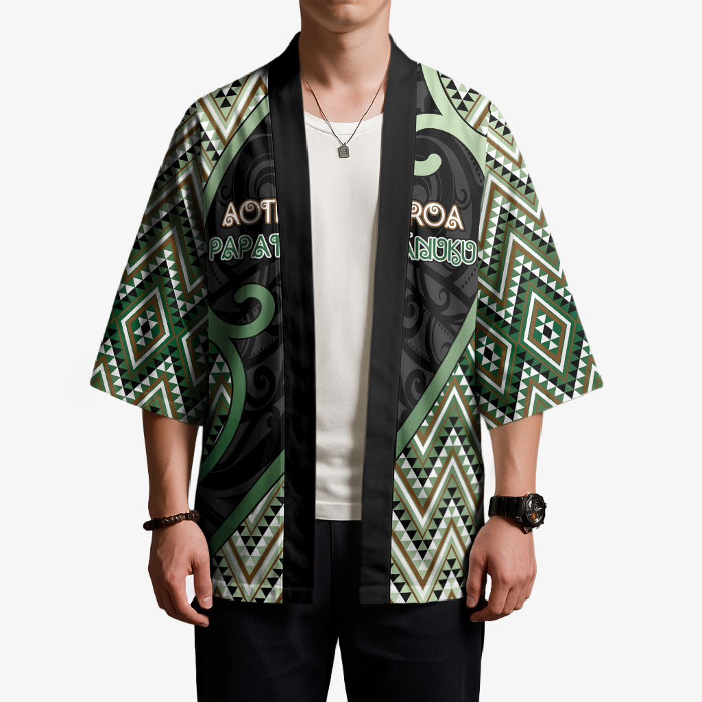 Custom Aotearoa Atua Papatuanuku Kimono Earth Mother Father Koru Patterns