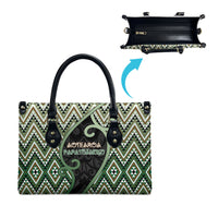 Aotearoa Atua Papatuanuku Leather Bag Earth Mother Father Koru Patterns