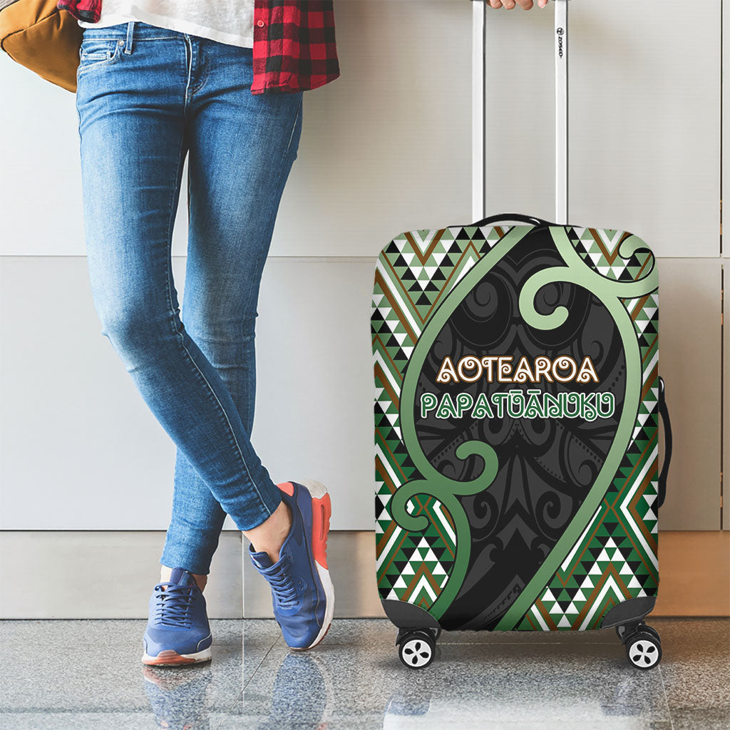 Aotearoa Atua Papatuanuku Luggage Cover Earth Mother Father Koru Patterns