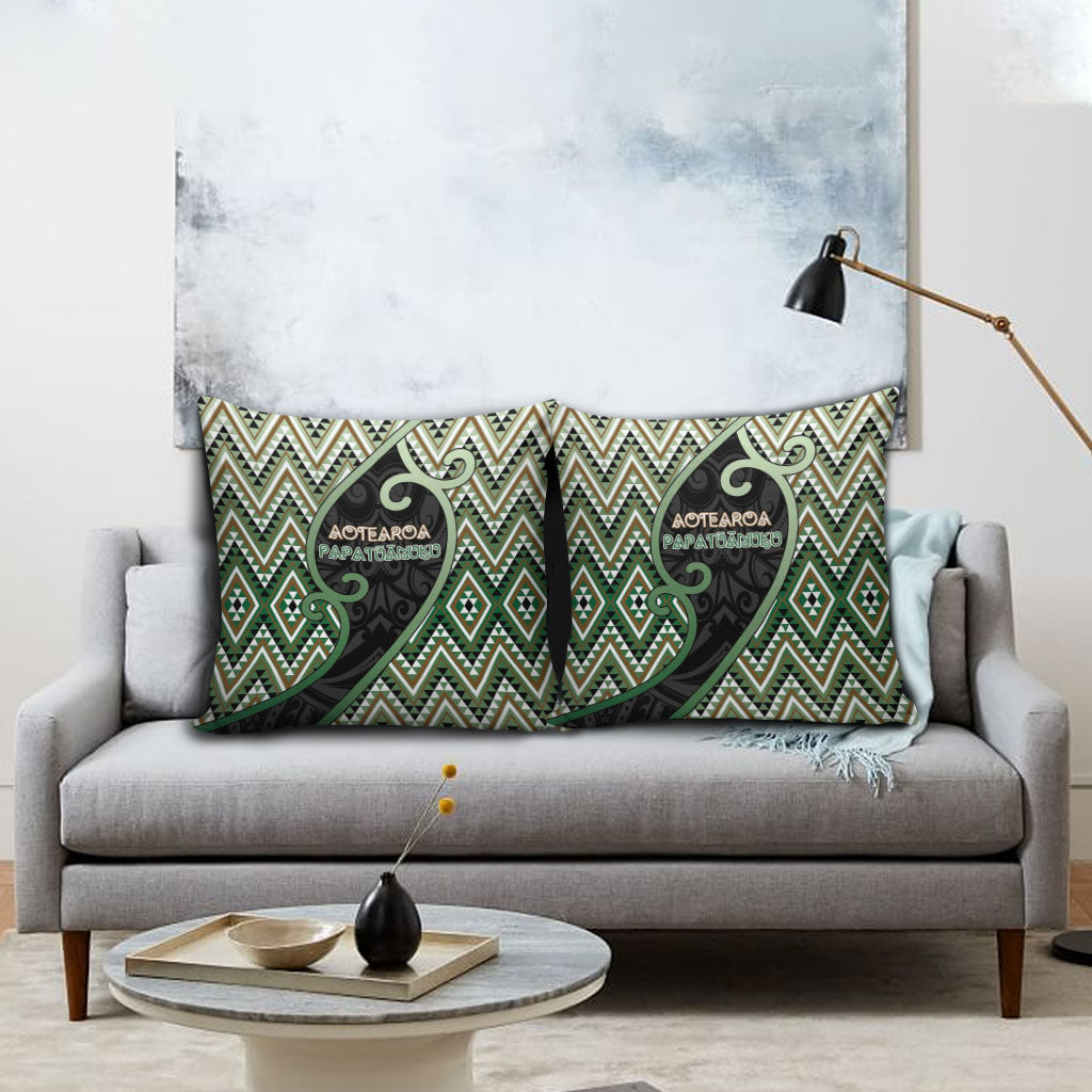 Aotearoa Atua Papatuanuku Pillow Cover Earth Mother Father Koru Patterns