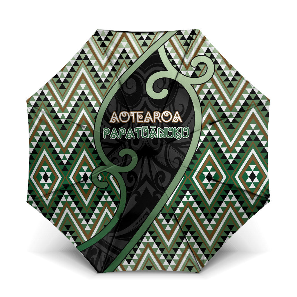 Aotearoa Atua Papatuanuku Umbrella Earth Mother Father Koru Patterns
