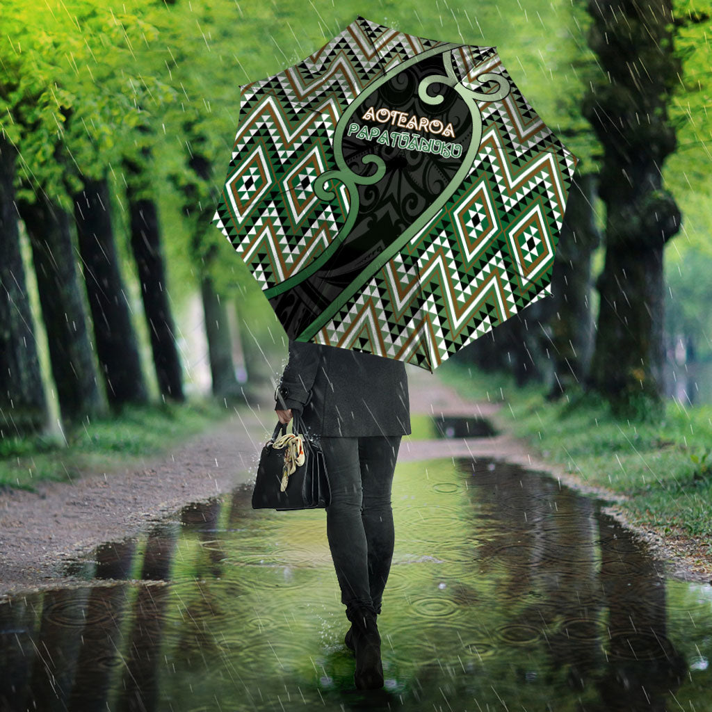 Aotearoa Atua Papatuanuku Umbrella Earth Mother Father Koru Patterns