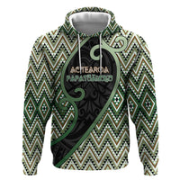 Custom Aotearoa Atua Papatuanuku Zip Hoodie Earth Mother Father Koru Patterns