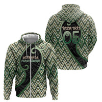 Custom Aotearoa Atua Papatuanuku Zip Hoodie Earth Mother Father Koru Patterns