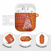 French Polynesia Christmas AirPods Case Seashell Xmas Tree Tribal Waves - Polynesian Pride