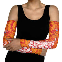 French Polynesia Christmas Arm Sleeves Seashell Xmas Tree Tribal Waves - Polynesian Pride