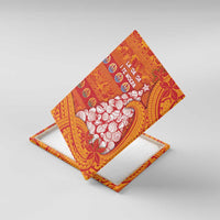 French Polynesia Christmas Canvas Wall Art Seashell Xmas Tree Tribal Waves - Polynesian Pride