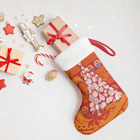 French Polynesia Christmas Stocking Seashell Xmas Tree Tribal Waves - Polynesian Pride