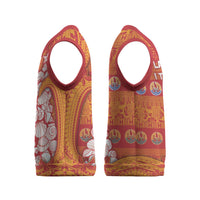 French Polynesia Christmas Knitted V-Neck Vest Seashell Xmas Tree Tribal Waves - Polynesian Pride