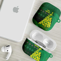 Cook Islands Christmas AirPods Case Seashell Xmas Tree Tribal Waves - Polynesian Pride