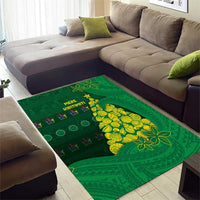 Cook Islands Christmas Area Rug Seashell Xmas Tree Tribal Waves - Polynesian Pride