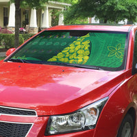 Cook Islands Christmas Auto Sun Shade Seashell Xmas Tree Tribal Waves - Polynesian Pride