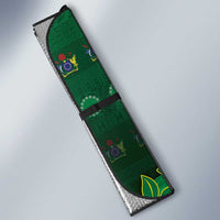 Cook Islands Christmas Auto Sun Shade Seashell Xmas Tree Tribal Waves - Polynesian Pride