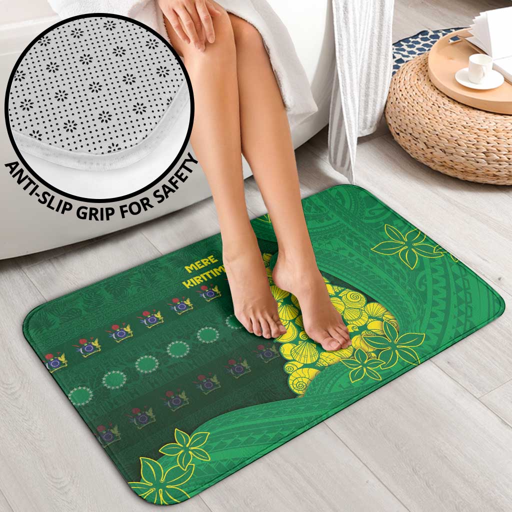 Cook Islands Christmas Bathroom Set Seashell Xmas Tree Tribal Waves - Polynesian Pride