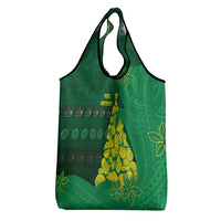 Cook Islands Christmas Grocery Bag Seashell Xmas Tree Tribal Waves - Polynesian Pride