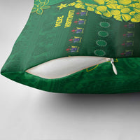 Cook Islands Christmas Pillow Cover Seashell Xmas Tree Tribal Waves - Polynesian Pride