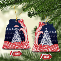 Wallis And Futuna Christmas Ceramic Ornament Seashell Xmas Tree Tribal Waves - Polynesian Pride