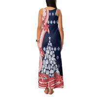 Wallis And Futuna Christmas Family Matching Tank Maxi Dress and Hawaiian Shirt Seashell Xmas Tree Tribal Waves - Polynesian Pride