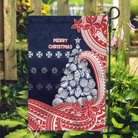 Wallis And Futuna Christmas Garden Flag Seashell Xmas Tree Tribal Waves - Polynesian Pride