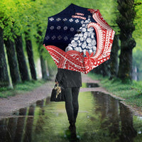 Wallis And Futuna Christmas Umbrella Seashell Xmas Tree Tribal Waves - Polynesian Pride