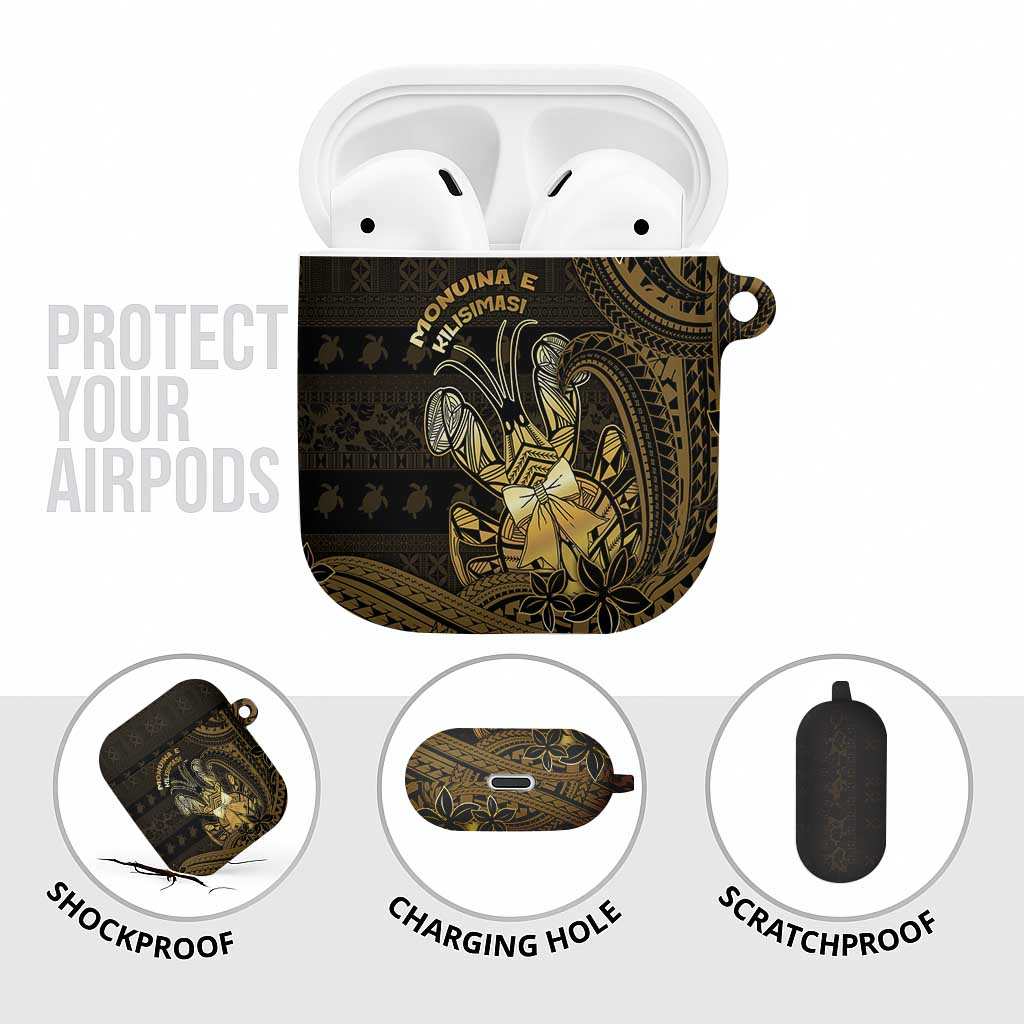Niue Christmas AirPods Case Niuean Crab Xmas Tribal Waves - undefined