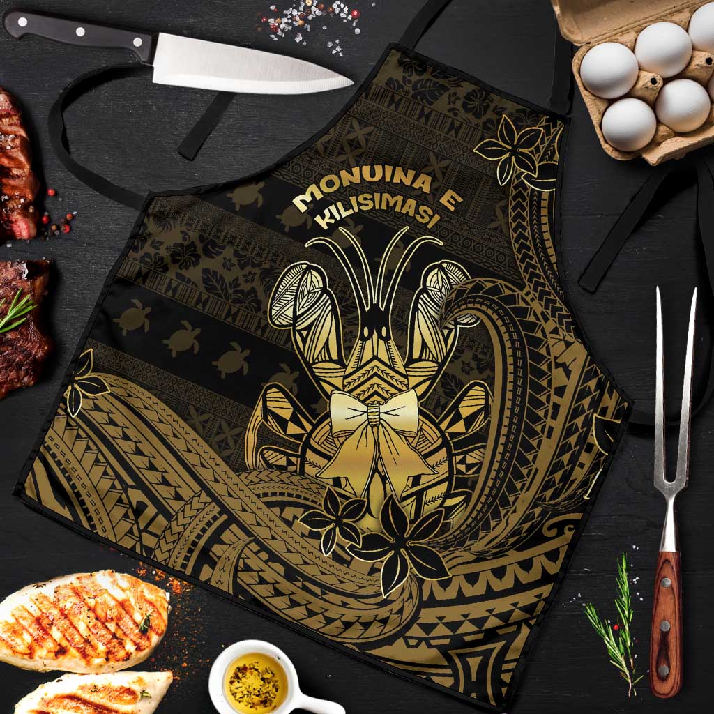 Niue Christmas Apron Niuean Crab Xmas Tribal Waves - Polynesian Pride