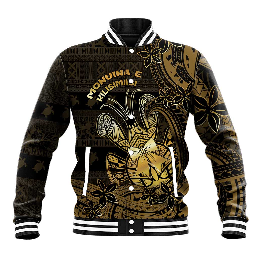 Niue Christmas Baseball Jacket Niuean Crab Xmas Tribal Waves - Polynesian Pride