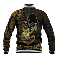 Niue Christmas Baseball Jacket Niuean Crab Xmas Tribal Waves - Polynesian Pride