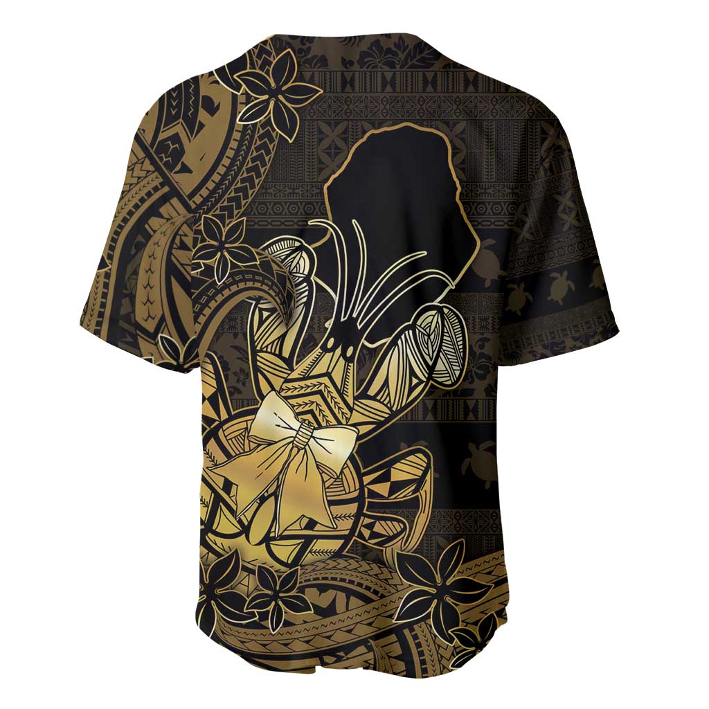 Niue Christmas Baseball Jersey Niuean Crab Xmas Tribal Waves - Polynesian Pride