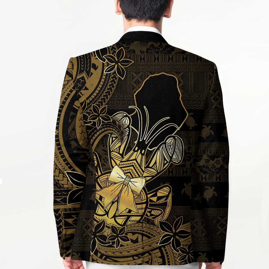 Niue Christmas Blazer Niuean Crab Xmas Tribal Waves - Polynesian Pride