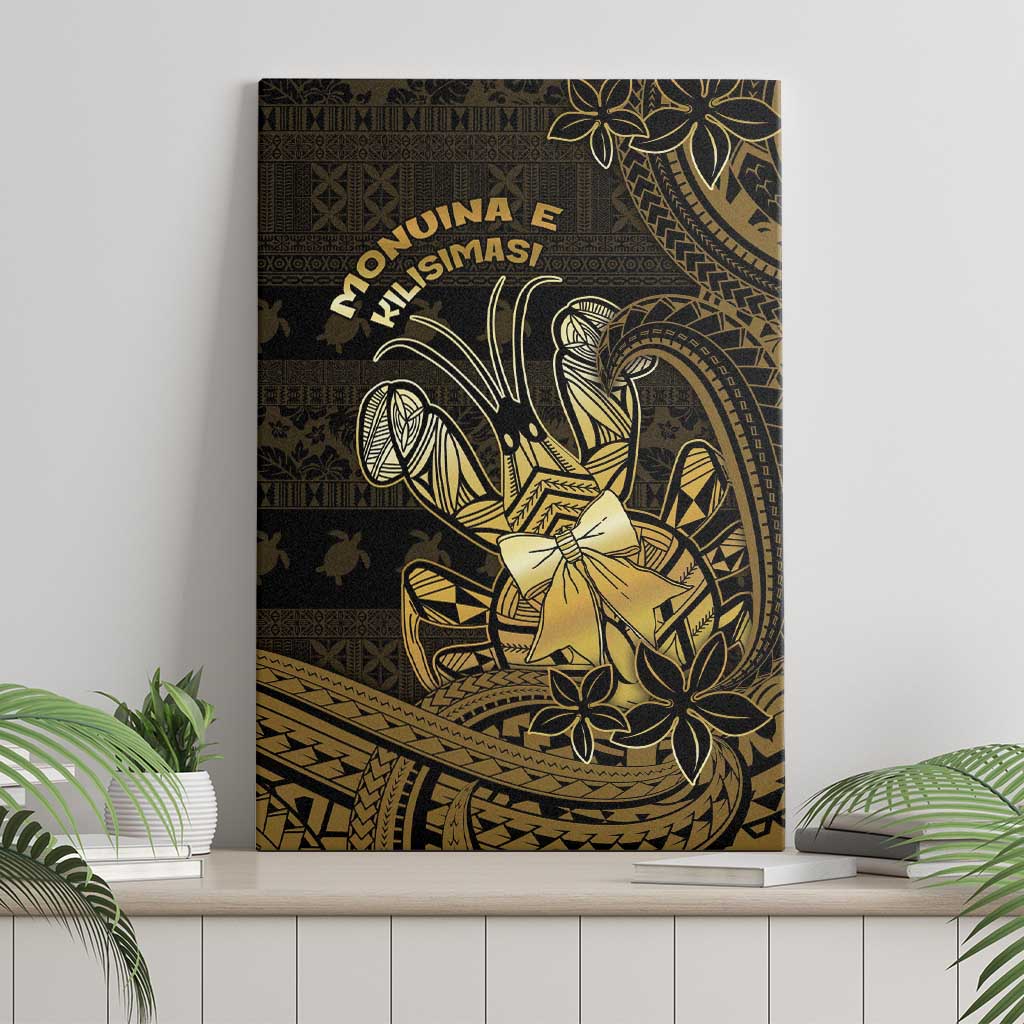 Niue Christmas Canvas Wall Art Niuean Crab Xmas Tribal Waves - Polynesian Pride