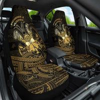 Niue Christmas Car Seat Cover Niuean Crab Xmas Tribal Waves - Polynesian Pride