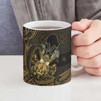 Niue Christmas Ceramic Mug Niuean Crab Xmas Tribal Waves - Polynesian Pride