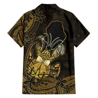 Niue Christmas Family Matching Off The Shoulder Long Sleeve Dress and Hawaiian Shirt Niuean Crab Xmas Tribal Waves - Polynesian Pride